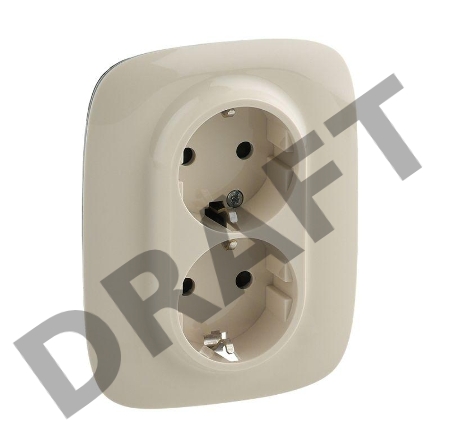 Силовая розетка двойная Valena ALLURE 2х2К+З 16А 250В с лицевой панелью. С защитными шторками. Безвинтовые зажимы. Слоновая кость Valena ALLURE. Силовая розетка двойная 2х2К+З 16А 250В с лицевой панелью. С защитными шторками. Безвинтовые зажимы. Слоновая 