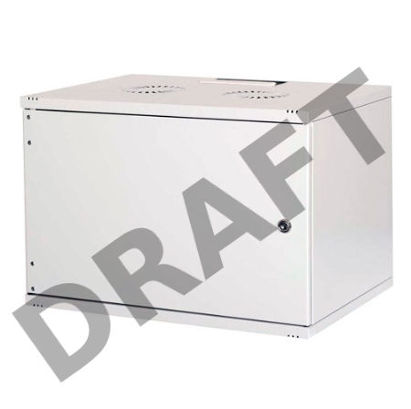 Шкаф коммутационный Lande NetBox Soho (LN-SH12U5440-BL-F0-2) настенный 12U 540x400мм пер.дв.металл задн.дв.стал.лист несъемн.бок.пан. направл.под закл.гайки 80кг черный 14.5кг IP20 сталь