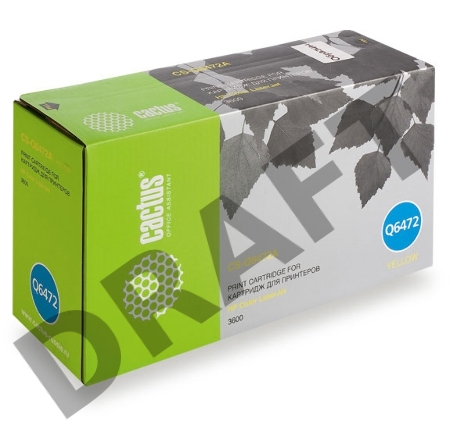 Картридж Cactus CS-Q6472A для принтеров HP Color LaserJet 3600 желтый 4000 стр.