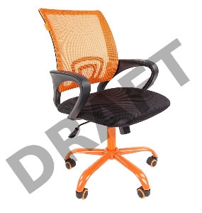 Кресло Chairman 696 CMet оранжевое Офисное кресло (ткань TW, сетчатый TW, металл, газпатрон 3 кл)