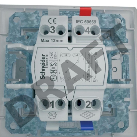 Механизм переключателя 1-кл. СП Sedna проходн. беж. SchE SDN0400147