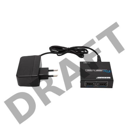 Делитель гнездо HDMI на 2 гнезда HDMI, металл  REXANT