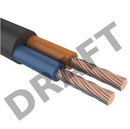 Провод соединительный ПВС 2х1,0 мм² 200 м черный ГОСТ 7399-97