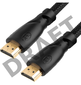 Greenconnect Кабель 3.0m HDMI версия 2.0, HDR 4:2:2, Ultra HD, 4K 60 fps 60Hz/5K*30Hz, 3D, AUDIO, 18.0 Гбит/с, 28/28 AWG, OD7.3mm, тройной экран, черный нейлон, GCR-HM811-3.0m Greenconnect Кабель 3.0m HDMI версия 2.0, HDR 4:2:2, Ultra HD, 4K 60 fps 60Hz/5
