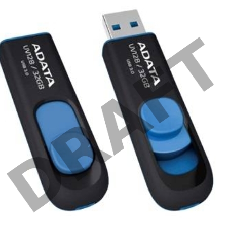 Флеш Диск 128GB ADATA UV128, USB 3.0, черный/синий