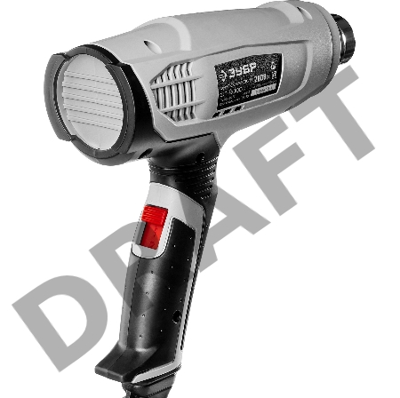 Фен технический ЗУБР ФТ-2000  насадки 3 шт, 2 режима: 350/650град, 350/550л/мин, 2000Вт