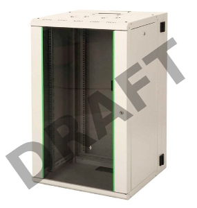 Шкаф коммутационный Lande Proline (LN-PR20U6045-BL-111) настенный 20U 600x450мм пер.дв.стекл задн.дв.стал.лист направл.под закл.гайки 100кг черный 38кг IP20 сталь