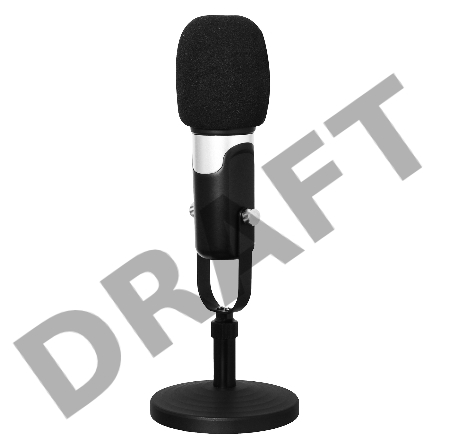 Микрофон проводной SunWind SW-SM500G 1.8м черный