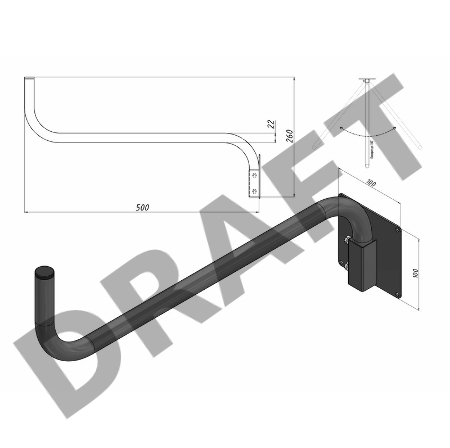 Кронштейн поворотный 0,5 м «Севастополь-1» REXANT