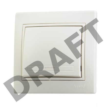 Выключатель LEZARD 701-0303-100  серия скр.проводки Мира 1клавиша кремовый со вст.