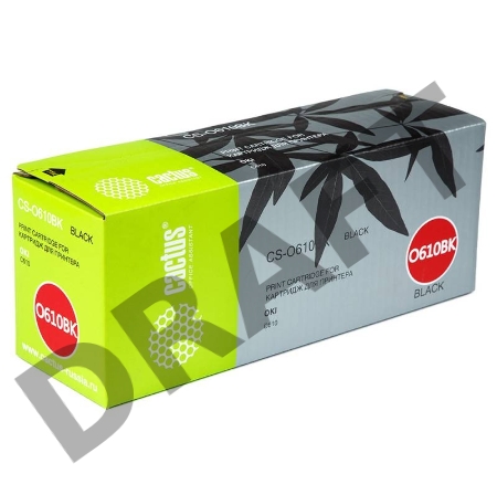 Тонер Картридж Cactus CS-O610BK черный для Oki C610 series (8000стр.)