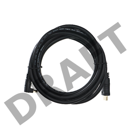 Кабель VCOM CG523-3M Кабель HDMI<=>HDMI-угловой коннектор 90град  3м, 2.0V