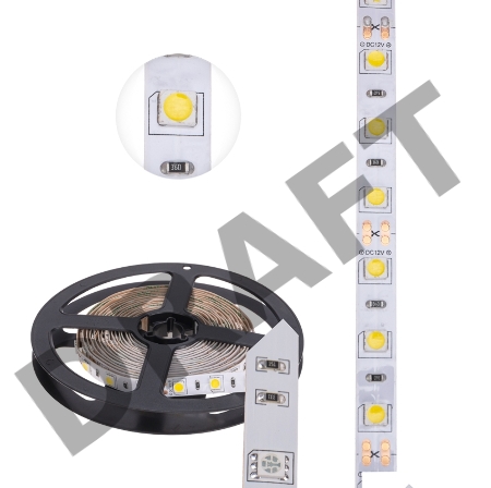 LED-лента 3 м 12 В 5050 4000 К IP23 60 LED/м для БП с клеммами LAMPER
