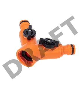 Разветвитель 2-х канальный на кран 3/4-1/2 дюйма Четыре Сезона