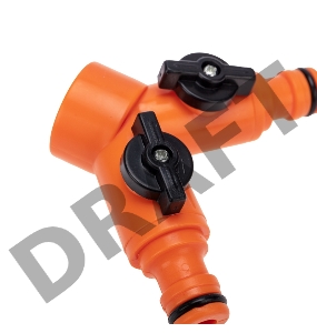 Разветвитель 2-х канальный на кран 3/4-1/2 дюйма Четыре Сезона