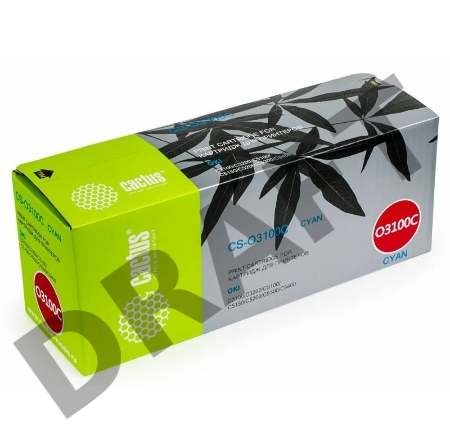 Тонер Картридж Cactus CS-O3100C голубой для OKI C3100/C3200/C5100/C5150/C5200/C5300/C5400 (5000стр.)