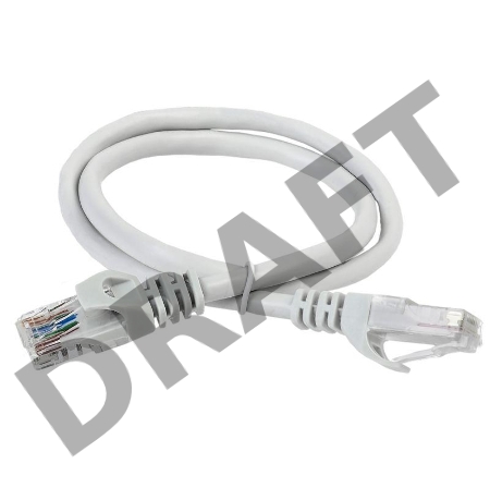 Коммутационный шнур (патч-корд) ITK, кат.5Е UTP, 1м, серый