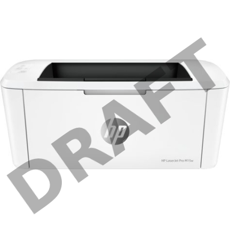Принтер  HP LaserJet Pro M15w (A4, 600dpi, 18ppm, 16Mb, 1 trays 150, USB/WiFi 802.11 b/g/n, Cartridge 500 pages & USB cable 1m in box, 1y warr.,)