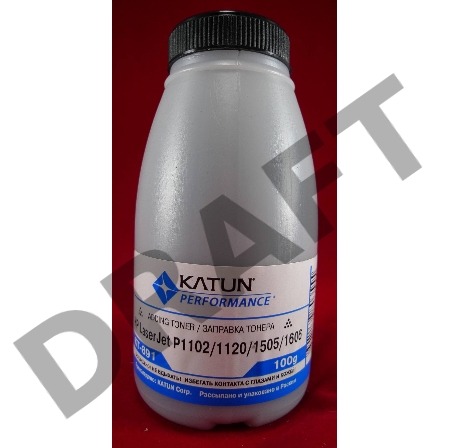 Тонер HP LJ P1102/1120/1505/22/66/1606 LBP-3010/3250 (фл, 100г) Katun фас России