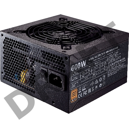 Блок питания Cooler Master MWE Bronze, 600W, ATX, 120mm, 6xSATA, 2xPCI-E(6+2), APFC, 80+ Bronze MPE-6001-ACAAB-EU