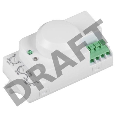 Детектор движения ДД-МВ 201 1200Вт 360град. 8М IP20 бел. ИЭК LDD11-201MB-1200-001