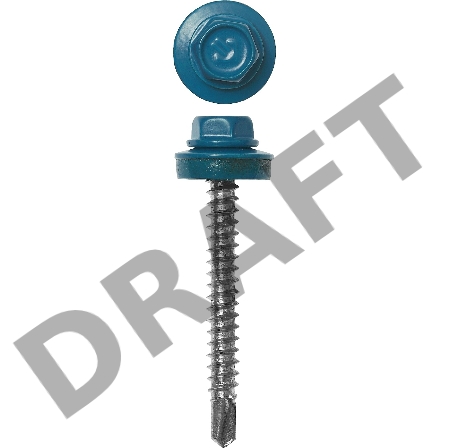 Зубр Саморезы для крепления кровель. матер. к дерев. обреш., цвет RAL 5009 