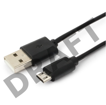 Кабель Cablexpert USB 2.0 Pro, AM/microBM 5P, 1.8м, витой, черный, пакет (CC-mUSB2C-AMBM-6)