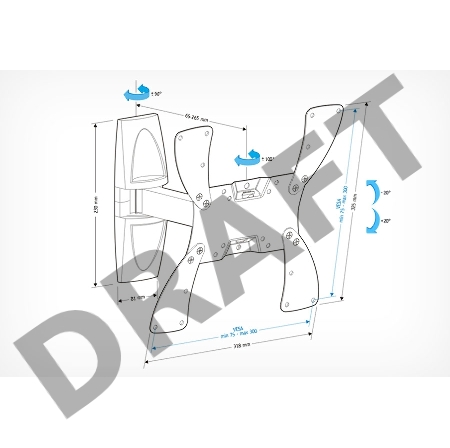 Кронштейн для телевизора Holder LCDS-5020 белый 22