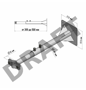 Кронштейн для мачт «Крым» телескопический 30-50 см REXANT