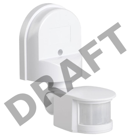 Датчик движения ИЭК ДД 008  белый, 1100Вт