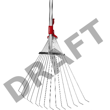 Грабли веерные GRINDA GХ-30 с алюминиевым черенком, регулируемые, длина 1240 мм