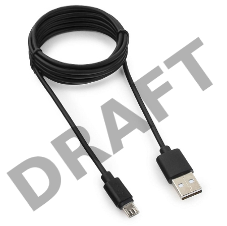 Кабель USB 2.0 Pro Гарнизон GCC-mUSB2-AMBM-1.8M, AM/microBM 5P, 1.8м, черный, пакет