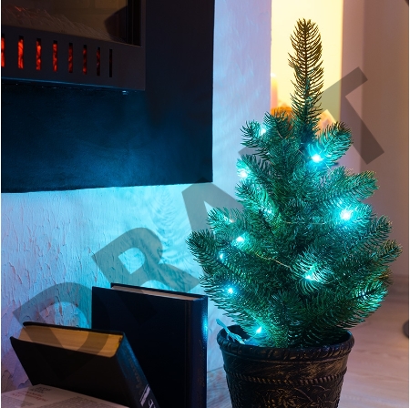 Елочка 45см в пластиковом горшке, Литая