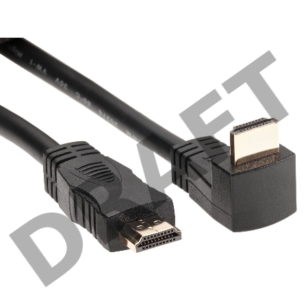 Кабель VCOM CG523-3M Кабель HDMI<=>HDMI-угловой коннектор 90град  3м, 2.0V