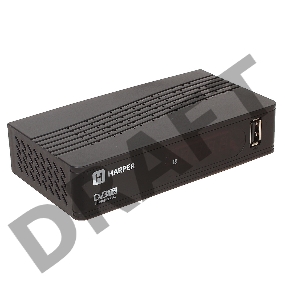 Ресивер DVB-T2 HARPER HDT2-1514,  черный