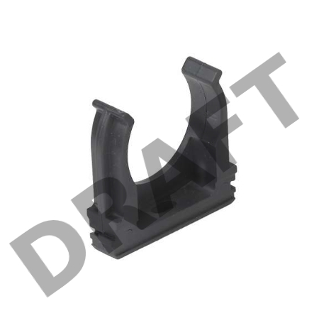 Клипса для трубы d25мм черн. Рувинил К01125Ч