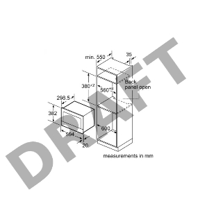 Микроволновая печь SIEMENS BE634LGS1M iQ700 Встраиваемая, 382 x 594 x 318 21л 900W гриль TouchControl 10 автопрограмм открытие двери с кнопки