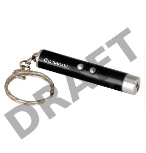 Фонарь ULTRAFLASH LED30L  фонарь. 1LED+лазерная указка 3xAG3. черный. алюм. блистер-пакет