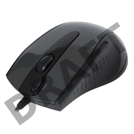 Мышь A4Tech N-500F (серый глянец/черный) USB, 3+1 кл.-кн.,провод.мышь