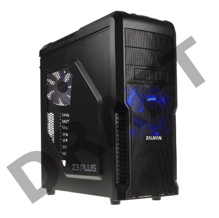 Корпус Zalman Z3 Plus черный w/o PSU ATX 1x80mm 1x92mm 2x120mm 2xUSB2.0 1xUSB3.0 audio bott PSU