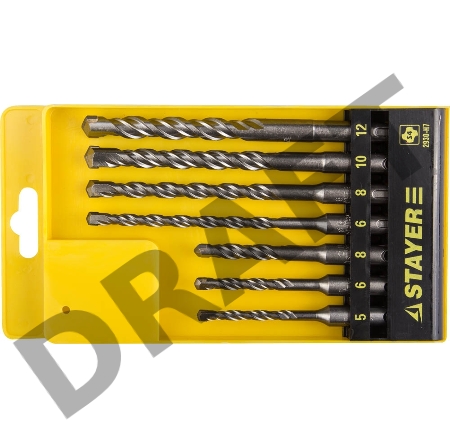 Набор буров STAYER PROFI 2930-H7 по бетону, хвостовик 