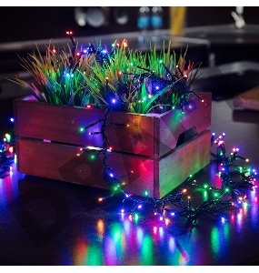 Гирлянда «Кластер LED» 3 м, темно-зеленый ПВХ IP20, 288 диодов, цвет мультиколор