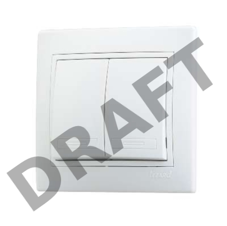 Выключатель 2-кл. СП Мира 10А IP20 бел./бел. LEZARD 701-0202-101