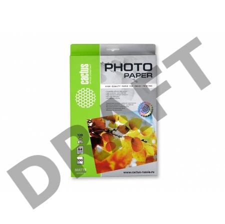 Фотобумага Cactus CS-MA4120100 A4/120г/м2/100л. матовая для струйной печати