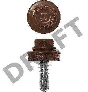 Саморезы для крепления кровель. матер. к метал. конструкциям Зубр цвет RAL 8017 