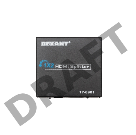 Делитель гнездо HDMI на 2 гнезда HDMI, металл  REXANT
