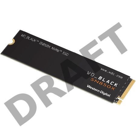 Накопитель WD SSD Black SN850X, 2.0TB, M.2(22x80mm), NVMe, PCIe 4.0 x4, 3D TLC, R/W 7300/6600MB/s, IOPs 1 200 000/1 100 000, TBW 1200, DWPD 0.3 (12 мес.)