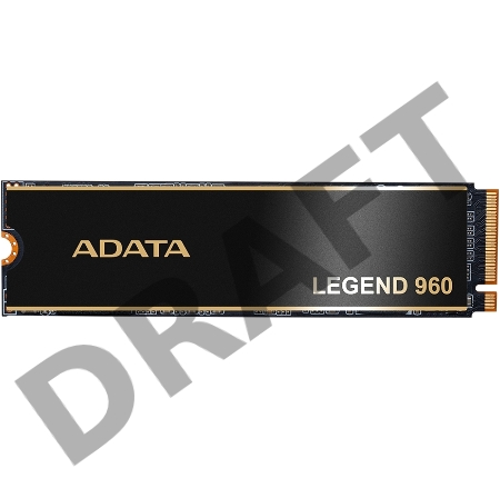 Твердотельный накопитель SSD M.2 2280 1TB ADATA LEGEND 960 Client SSD [ALEG-960-1TCS] PCIe Gen4x4 with NVMe, 7400/6000, IOPS 730/610K, MTBF 2M, 3D NAND, 780TBW, 0,43DWPD, Heat Sink, SMI SM2264, Work with PS5, RTL