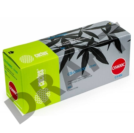 Тонер Картридж Cactus CS-O5600C голубой для Oki C5600/C5700 (2000стр.)