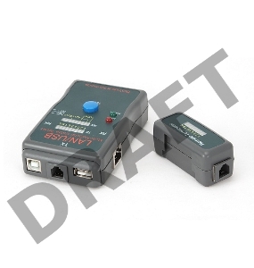 Тестер LAN Cablexpert NCT-2, 100/1000 Base-TX,  для UTP, STP, RJ-11, USB-кабеля 
